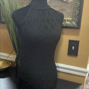 NWOT LA Blanca Black Halter Neck swimsuit